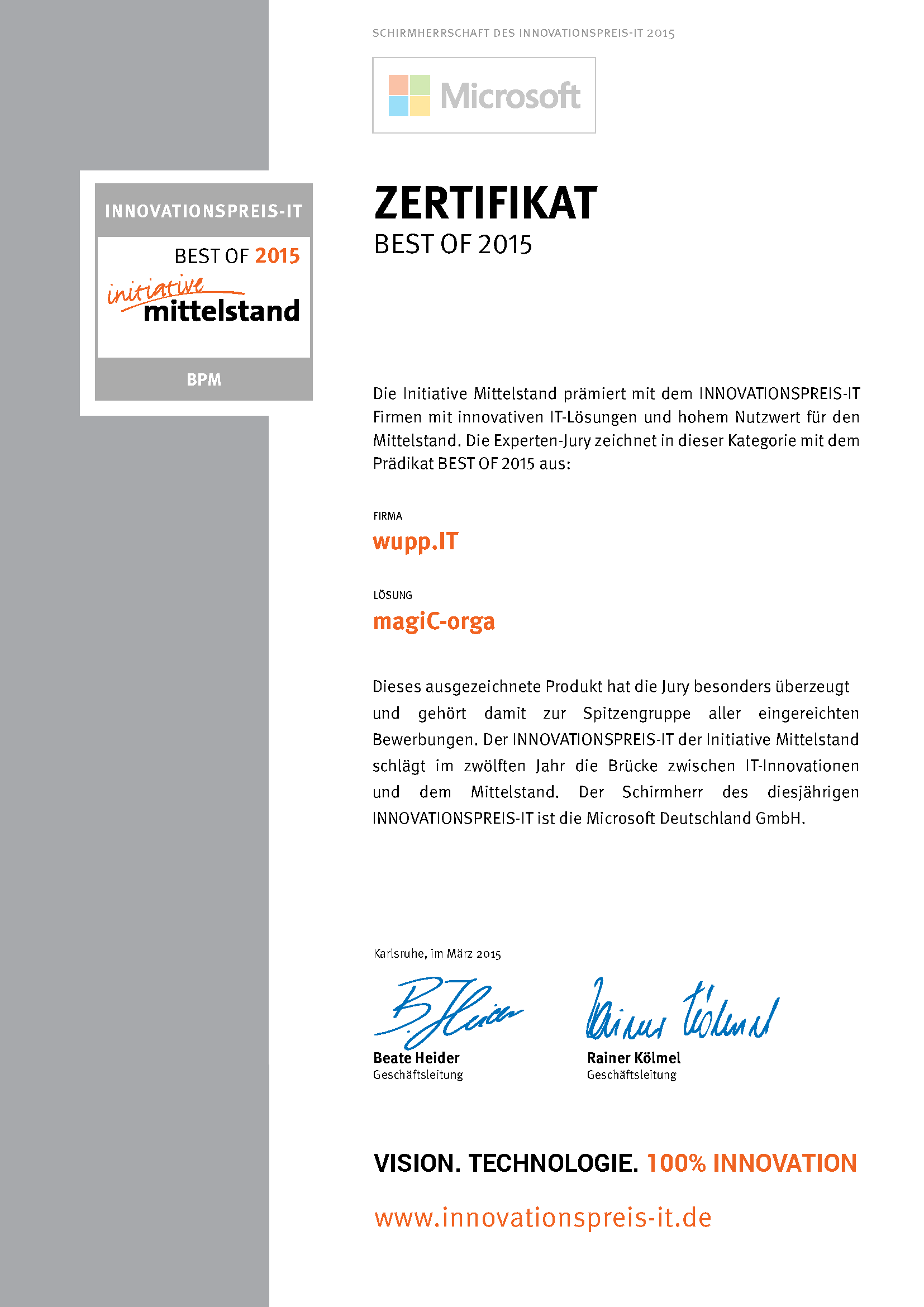 Zertifikat-Objects 2015