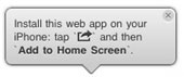 Bild zu Add 2 Homescreen (nur mobile Homepages / APPs)